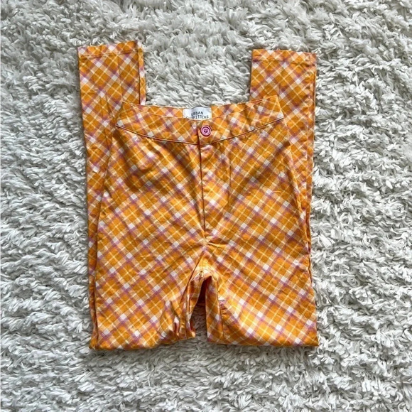 Urban Outfitters Pink & Orange Plaid Pants - Picture 5 of 5